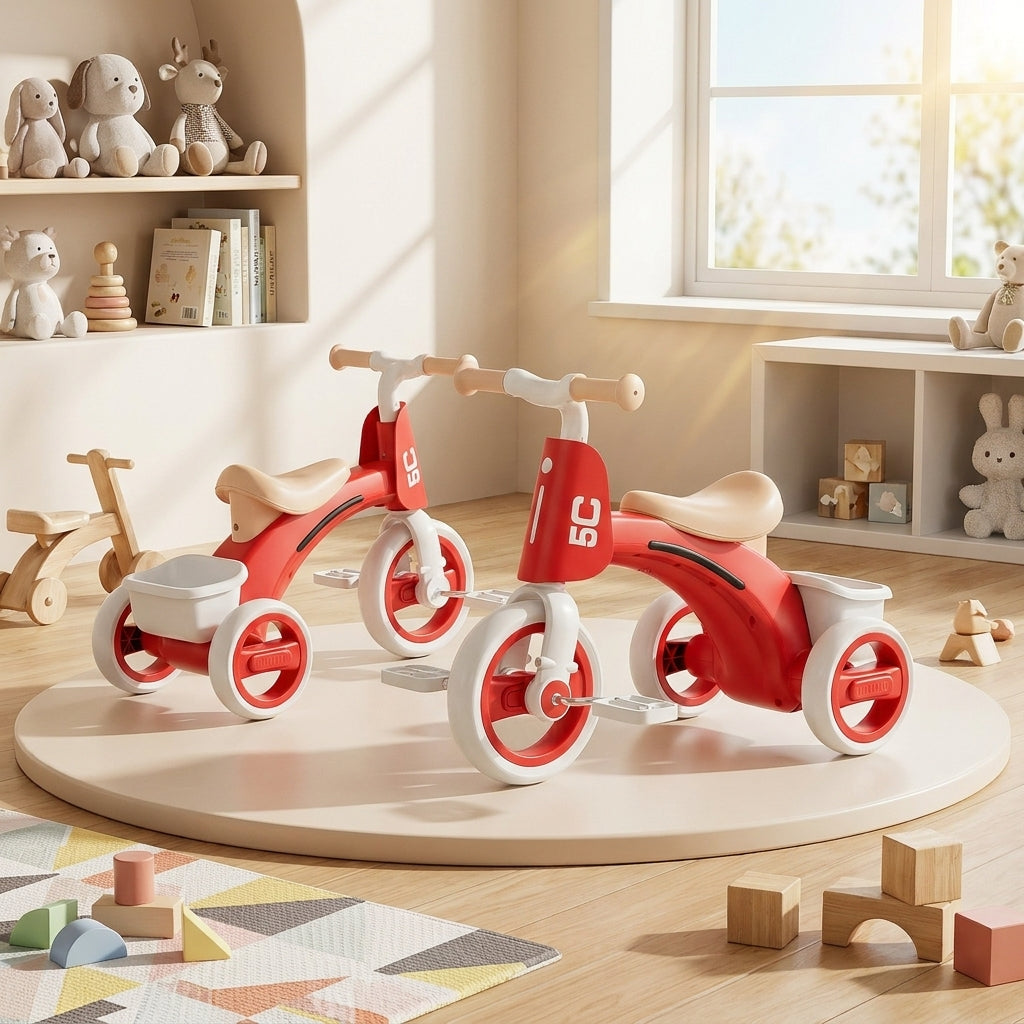 Draisienne Enfant-Tricycle Enfant Musique & Lumières EVA | Anti-Basculement, 1-6 ans | SolidVelo