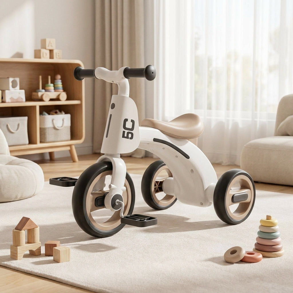 Draisienne Enfant-Tricycle Enfant Musique & Lumières EVA | Anti-Basculement, 1-6 ans | SolidVelo