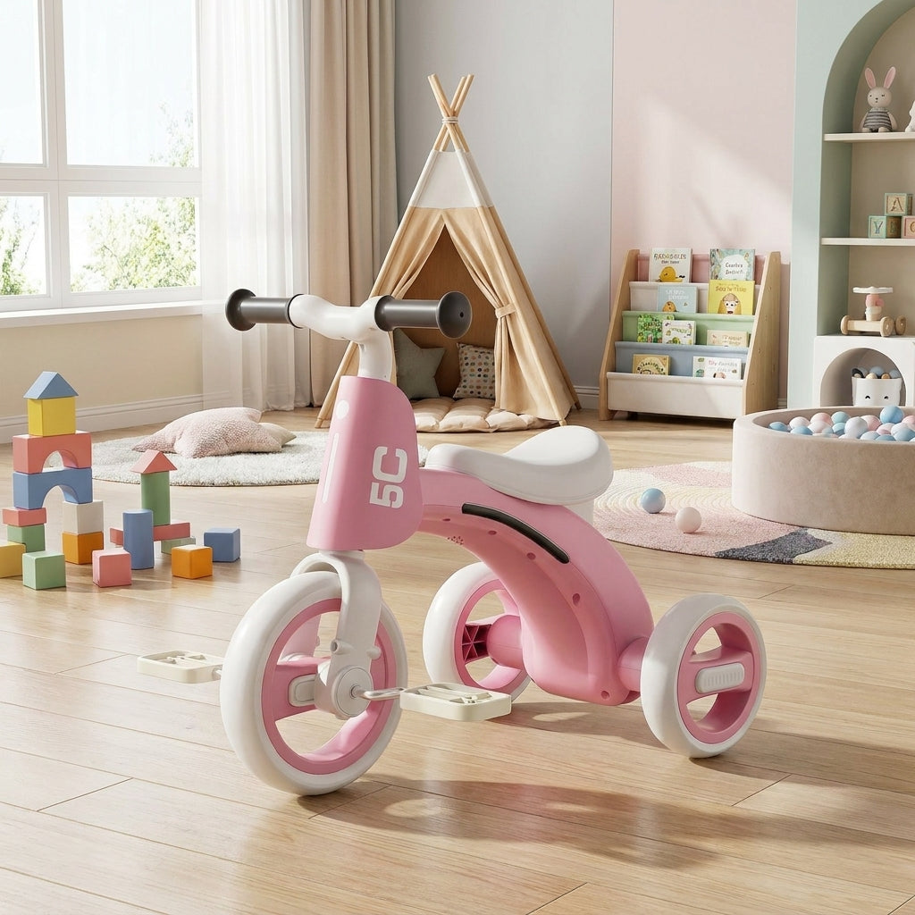 Draisienne Enfant-Tricycle Enfant Musique & Lumières EVA | Anti-Basculement, 1-6 ans | SolidVelo