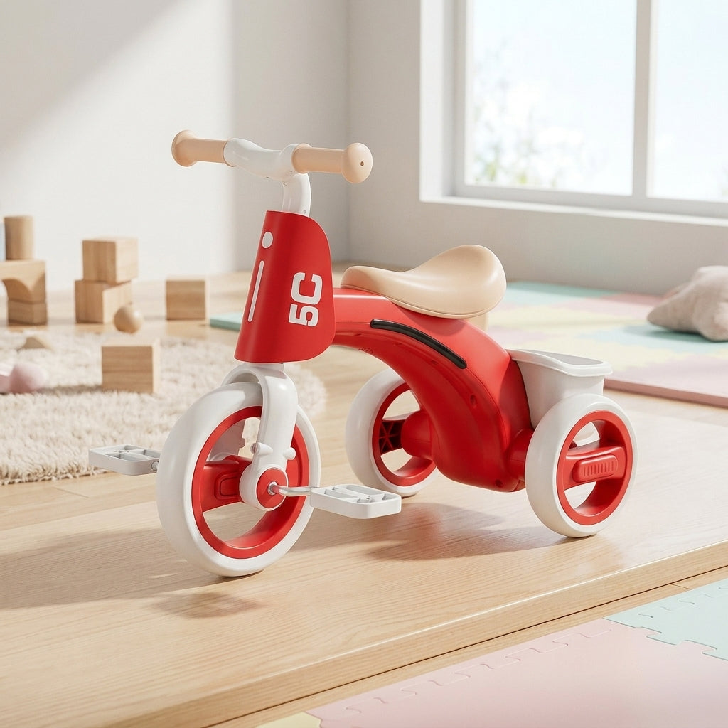 Draisienne Enfant-Tricycle Enfant Musique & Lumières EVA | Anti-Basculement, 1-6 ans | SolidVelo