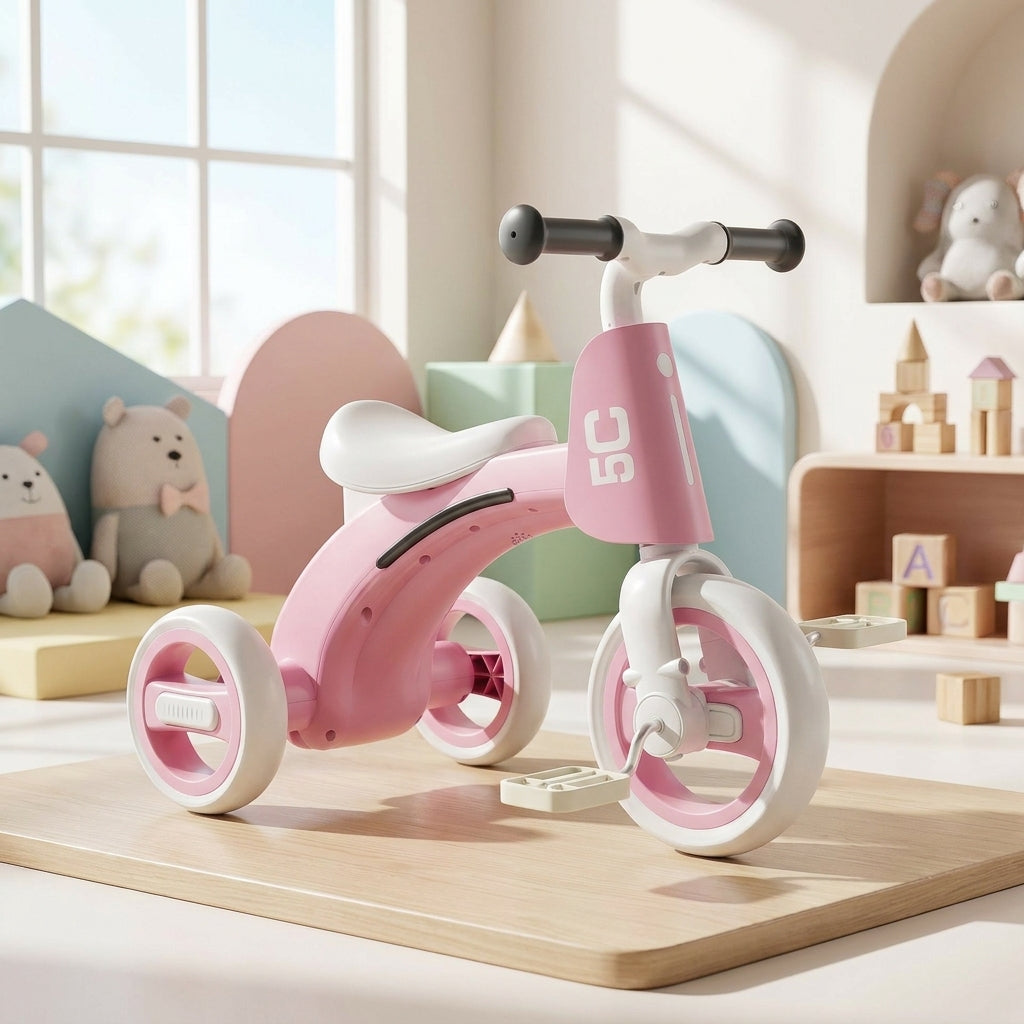 Draisienne Enfant-Tricycle Enfant Musique & Lumières EVA | Anti-Basculement, 1-6 ans | SolidVelo