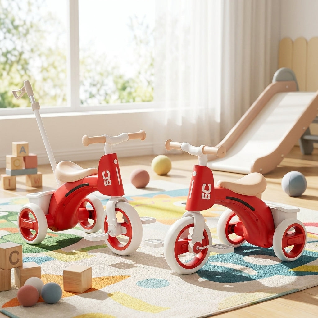 Draisienne Enfant-Tricycle Enfant Musique & Lumières EVA | Anti-Basculement, 1-6 ans | SolidVelo