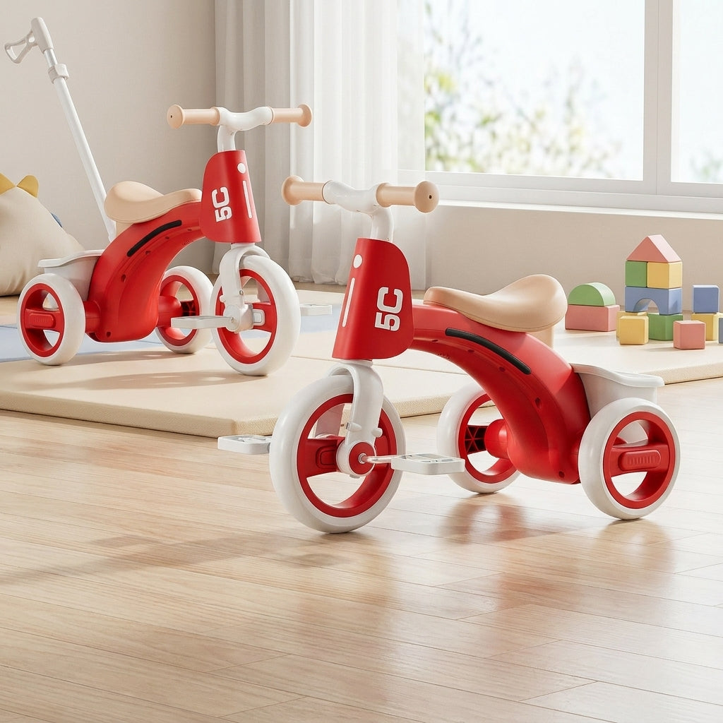 Draisienne Enfant-Tricycle Enfant Musique & Lumières EVA | Anti-Basculement, 1-6 ans | SolidVelo