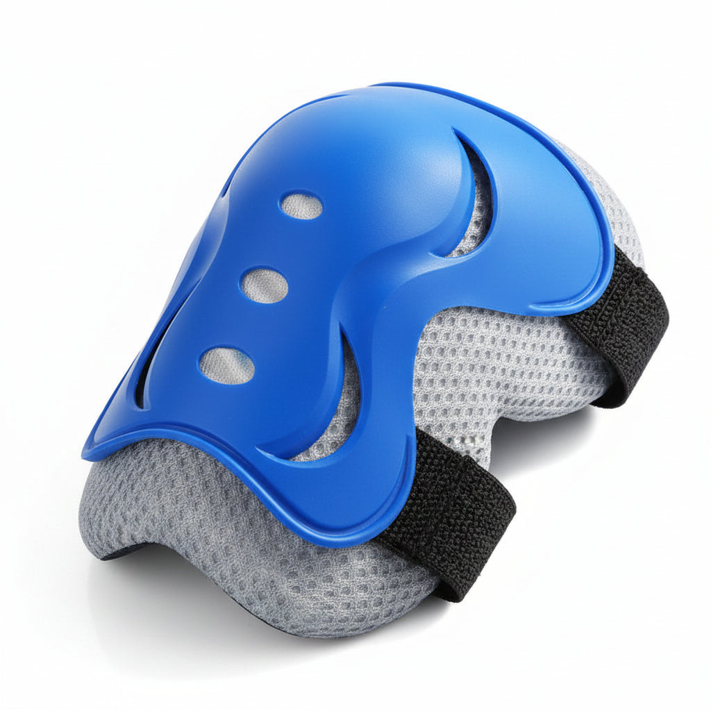 Kit de Protection Enfant Bleu | Genouillères + Coudières + Protège-Poignets | SolidVelo