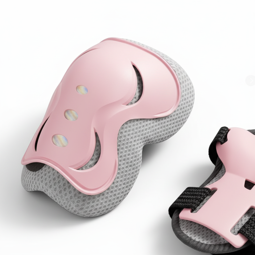 Kit de Protection Enfant Rose | Genouillères + Coudières + Protège-Poignets | SolidVelo